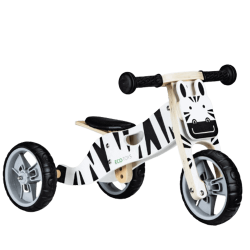 Rowerek biegowy Ecotoys Zebra Trójkołowy 2w1